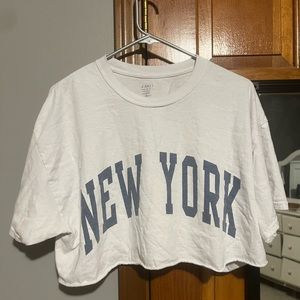 Pac Sun New York cropped tee
